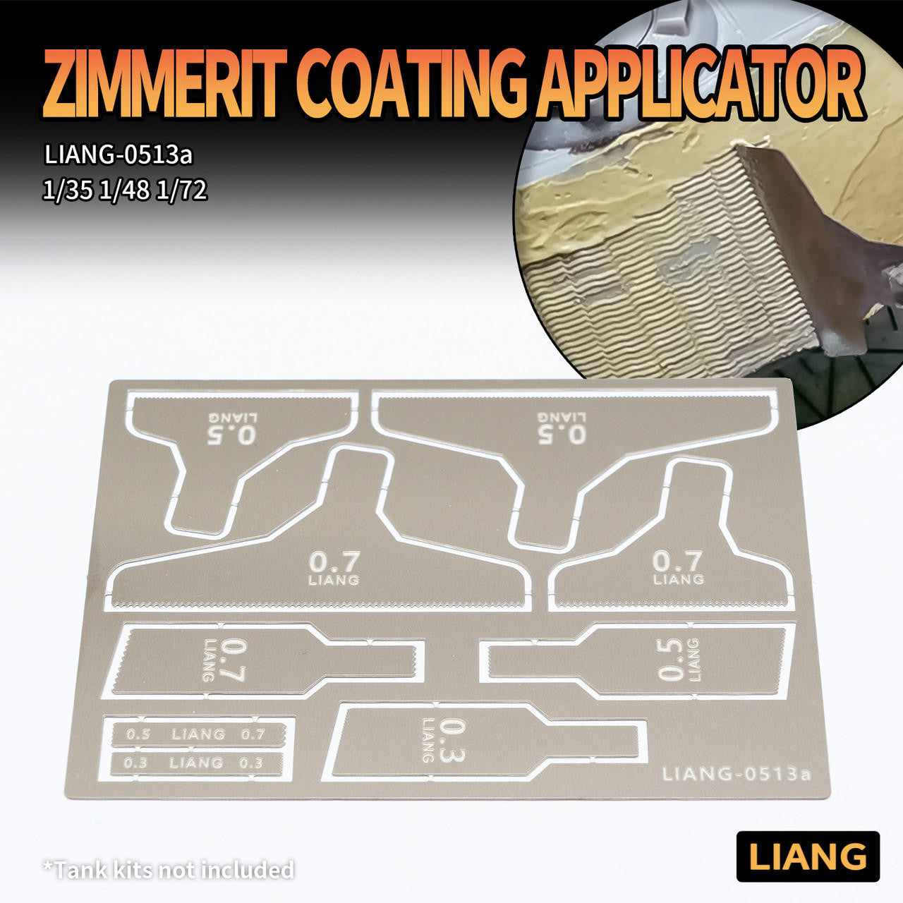 LIANG Model Zimmerit Coating Applicator Metal 0513a
